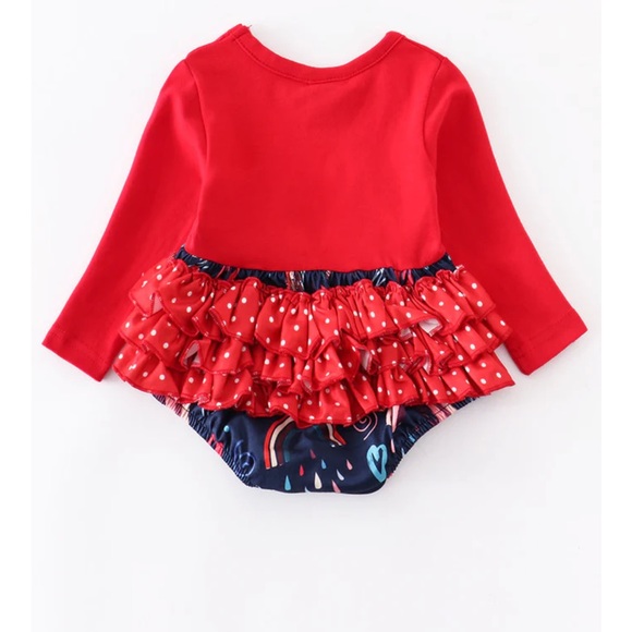 Rainbow ruffle romper - Picture 2 of 3